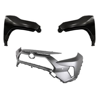 Replacement - 3-Piece (Front Bumper Cover, Driver and Passenger Side Fender) (Standard Line)