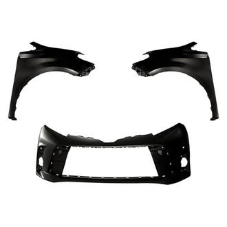 Replacement - 3-Piece (Front Bumper Cover, Driver and Passenger Side Fender)