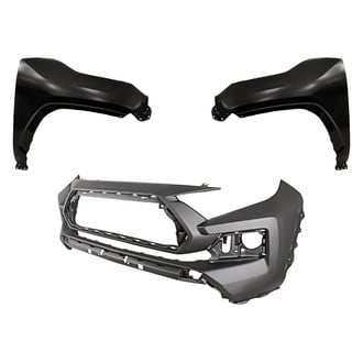 Replacement - 3-Piece (Front Bumper Cover, Driver and Passenger Side Fender) (Standard Line)