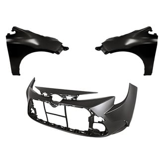 Replacement - 3-Piece (Front Bumper Cover, Driver and Passenger Side Fender) (Standard Line)