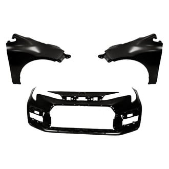 Replacement - 3-Piece (Front Bumper Cover, Driver and Passenger Side Fender) (Standard Line)