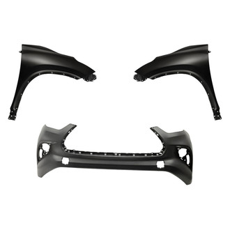 Replacement - 3-Piece (Front Bumper Cover, Driver and Passenger Side Fender) (Standard Line)