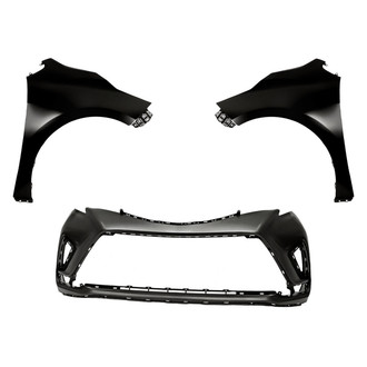 Replacement - 3-Piece (Front Bumper Cover, Driver and Passenger Side Fender) (Standard Line)
