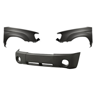 Replacement - 3-Piece (Front Bumper Cover, Driver and Passenger Side Fender) (Standard Line)