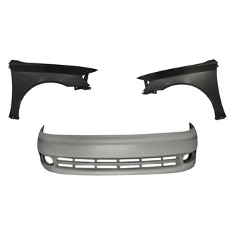 Replacement - 3-Piece (Front Bumper Cover, Driver and Passenger Side Fender) (Standard Line)