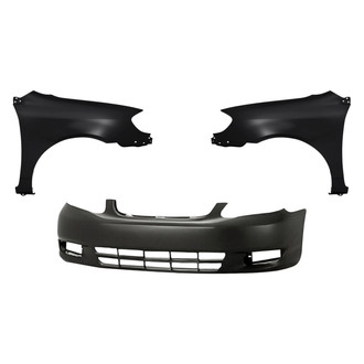Replacement - 3-Piece (Front Bumper Cover, Driver and Passenger Side Fender) (Standard Line)