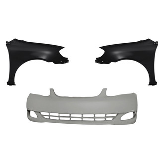 Replacement - 3-Piece (Front Bumper Cover, Driver and Passenger Side Fender) (Standard Line)