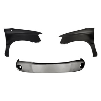 Replacement - 3-Piece (Front Bumper Cover, Driver and Passenger Side Fender) (Standard Line)