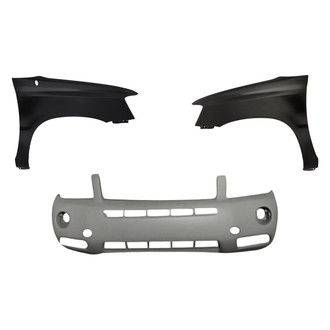 Replacement - 3-Piece (Front Bumper Cover, Driver and Passenger Side Fender) (Standard Line)
