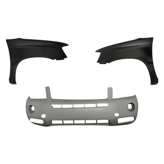 Replacement - 3-Piece (Front Bumper Cover, Driver and Passenger Side Fender) (Standard Line)