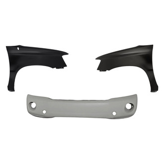 Replacement - 3-Piece (Front Bumper Cover, Driver and Passenger Side Fender) (Standard Line)
