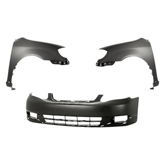 Replacement - 3-Piece (Front Bumper Cover, Driver and Passenger Side Fender) (Standard Line)