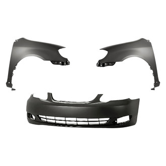 Replacement - 3-Piece (Front Bumper Cover, Driver and Passenger Side Fender) (Standard Line)