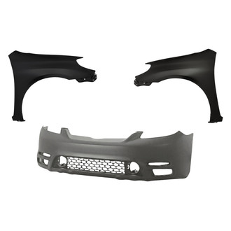 Replacement BNDL-245980 - 3-Piece (Front Bumper Cover, Driver and Passenger Side Fender) (Standard Line)