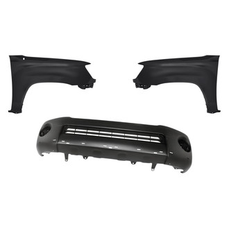 Replacement - 3-Piece (Front Bumper Cover, Driver and Passenger Side Fender) (Standard Line)