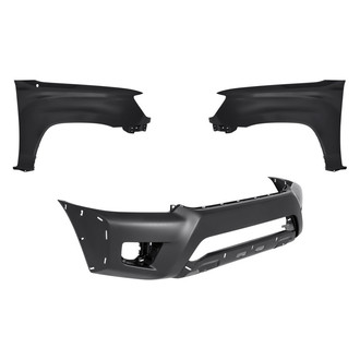 Replacement - 3-Piece (Front Bumper Cover, Driver and Passenger Side Fender)