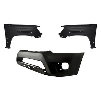 Replacement - 3-Piece (Front Bumper Cover, Driver and Passenger Side Fender) (Standard Line)
