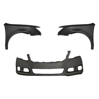 Replacement - 3-Piece (Front Bumper Cover, Driver and Passenger Side Fender) (Standard Line)