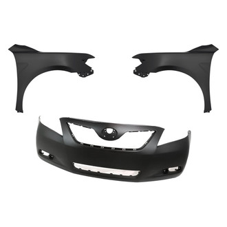 Replacement - 3-Piece (Front Bumper Cover, Driver and Passenger Side Fender)