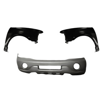 Replacement - 3-Piece (Front Bumper Cover, Driver and Passenger Side Fender) (Standard Line)