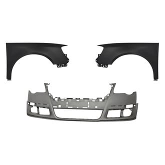 Replacement - 3-Piece (Front Bumper Cover, Driver and Passenger Side Fender) (Standard Line)