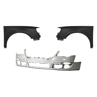 Replacement - 3-Piece (Front Bumper Cover, Driver and Passenger Side Fender) (Standard Line)