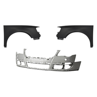 Replacement - 3-Piece (Front Bumper Cover, Driver and Passenger Side Fender) (Standard Line)