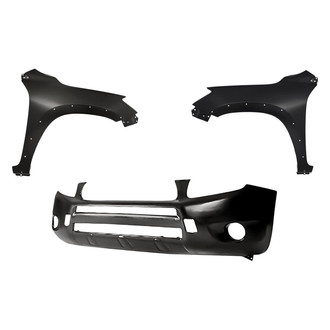 Replacement - 3-Piece (Front Bumper Cover, Driver and Passenger Side Fender) (Standard Line)