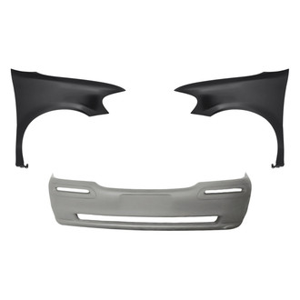 Replacement - 3-Piece (Front Bumper Cover, Driver and Passenger Side Fender) (Standard Line)