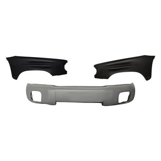 Replacement - 3-Piece (Front Bumper Cover, Driver and Passenger Side Fender) (Standard Line)