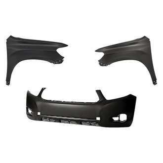 Replacement BNDL-246124 - 3-Piece (Front Bumper Cover, Driver and Passenger Side Fender) (Standard Line)