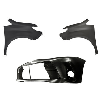 Replacement - 3-Piece (Front Bumper Cover, Driver and Passenger Side Fender) (Standard Line)
