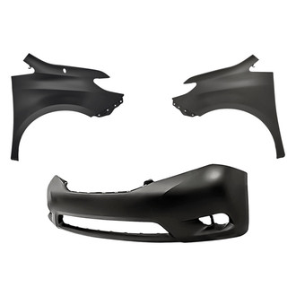 Replacement - 3-Piece (Front Bumper Cover, Driver and Passenger Side Fender) (Standard Line)