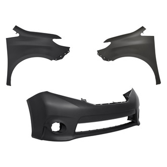 Replacement - 3-Piece (Front Bumper Cover, Driver and Passenger Side Fender) (Standard Line)