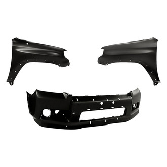 Replacement - 3-Piece (Front Bumper Cover, Driver and Passenger Side Fender) (Standard Line)