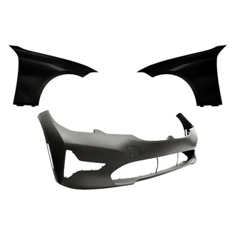 Replacement - 3-Piece (Front Bumper Cover, Driver and Passenger Side Fender) (Standard Line)