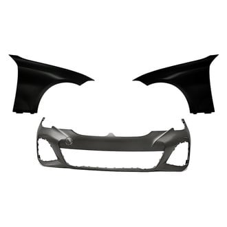 Replacement - 3-Piece (Front Bumper Cover, Driver and Passenger Side Fender) (Standard Line)