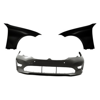 Replacement - 3-Piece (Front Bumper Cover, Driver and Passenger Side Fender) (Standard Line)