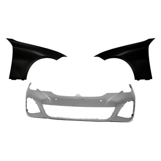 Replacement - 3-Piece (Front Bumper Cover, Driver and Passenger Side Fender) (Standard Line)