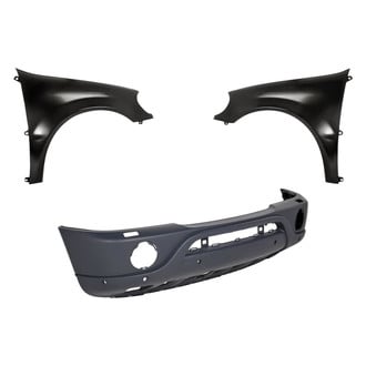 Replacement - 3-Piece (Front Bumper Cover, Driver and Passenger Side Fender) (Standard Line)