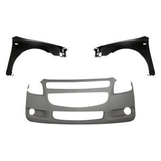 Replacement - 3-Piece (Front Bumper Cover, Driver and Passenger Side Fender) (Standard Line)