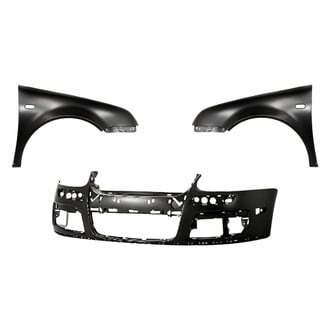 Replacement - 3-Piece (Front Bumper Cover, Driver and Passenger Side Fender) (Standard Line)