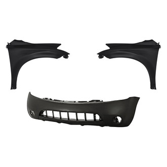 Replacement - 3-Piece (Front Bumper Cover, Driver and Passenger Side Fender)
