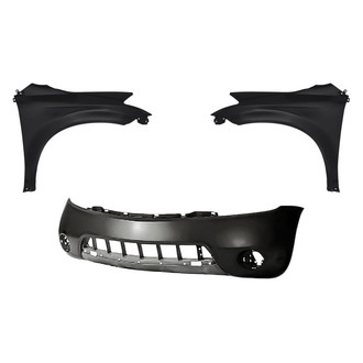 Replacement - 3-Piece (Front Bumper Cover, Driver and Passenger Side Fender) (Standard Line)