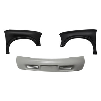 Replacement - 3-Piece (Front Bumper Cover, Driver and Passenger Side Fender) (Standard Line)