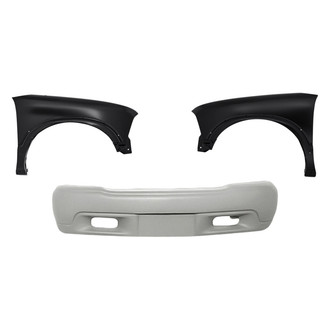 Replacement - 3-Piece (Front Bumper Cover, Driver and Passenger Side Fender) (Standard Line)
