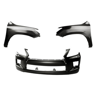 Replacement - 3-Piece (Front Bumper Cover, Driver and Passenger Side Fender) (Standard Line)