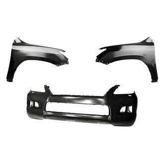 Replacement - 3-Piece (Front Bumper Cover, Driver and Passenger Side Fender) (Standard Line)