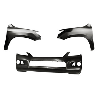 Replacement - 3-Piece (Front Bumper Cover, Driver and Passenger Side Fender) (Standard Line)