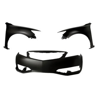 Replacement - 3-Piece (Front Bumper Cover, Driver and Passenger Side Fender) (Standard Line)